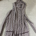 Free People free people cardigan duster hooded tue waist medium cotton nylon Photo 0