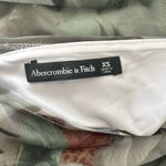 Abercrombie & Fitch Mesh High Neck Drop Waist Maxi Dress Green Floral Size XS Photo 3