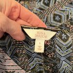 Sun & Shadow  sz S black & blue print ruffled hem & sleeves swimsuit coverup GUC Photo 4