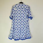 Islapayal Lisbon Mini Dress in Greek Eye Print Size Small Blue Photo 4
