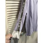 PINK - Victoria's Secret VS PINK Lavender/Gray V Neck Long Sleeve Top Size L Oversized Lightweight‎ Photo 1
