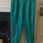 Vintage Southern Lady Teal/Turquoise/Green High Rise Pleated Pants Photo 2