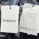 Bardot NWT  Dress Open Back Sequin Midi Black Slip Dress Size 6 Slinky Sexy New Photo 13