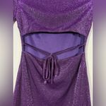 Princess Polly Nolan Mini Dress Sparkly Metallic Purple Size 2 Photo 6