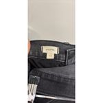 Madewell Jeans Womens 23 Black Stovepipe Straight Leg High Rise Raw Hem Denim Photo 4