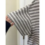 Anthropologie  t.la Gray White Striped Collared Short Sleeve Top Size XL Comfy Photo 5