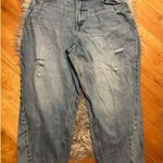 Old Navy  Darla Extra High Rise Loose Tapered Mom Jean Distressed Blue Size 16 Photo 3