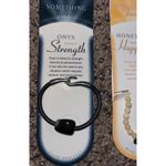 Something Forever Onyx & Honey Jade Crystal Bracelet Set Strength & Happiness NE Photo 4
