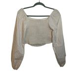 Japna  Cream Puff Sleeve Smocked Corset Blouse Photo 1