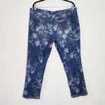 Laurie Felt Floral Cropped Jeans Size 16 Petite Classic Boyfriend Jeans Blue Photo 4