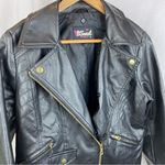 B Sweet Black Faux Vegan Leather Cropped Moto Zip Cropped Jacket L Size L Photo 2