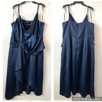 City Chic  Simplicity Satin Dress Navy Blue XXL‎ Photo 3