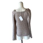 Splendid NWT  Josephine Sweatshirt  Square Neckline Puff Sleeve Photo 6