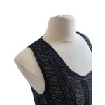 matty m Tank Womens Sz Medium Black Sheer Beaded Glam Glamrock Moto Chic Photo 1