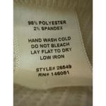 Monteau Women's White Sleeveless Ribbed Knit Zip Peplum Tank Blouse Top Size S Photo 3