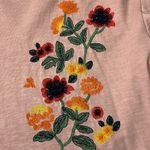 Blu Pepper  Dusty Rose Embroidered Floral Cotton Layered Sleeve‎ Top Size Small Photo 8