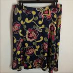 Trina Turk  silk paisley floral flowy skirt size 6 Photo 2