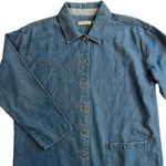 Orvis  denim long sleeved button up shirt dress, EUC size S Photo 1