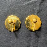 VINTAGE / ANTIQUE JAPANESE DAMASCENE GOLD SILVER SCREW BACK EARRINGS HANDMADE Black Photo 1