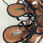 Schutz 6B Shutz leather navy blue cut out stilettos Photo 3