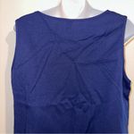 SheIn Clasi Solid Scallop Trim Sleeveless Blue Business Casual Dress Top Photo 3
