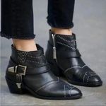 ANINE BING NIB Bianca Motorcycle Ankle Boot Black Silver US 8 EU 38 Photo 0