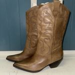 Reba  KRISDINE Tan LEATHER WESTERN Heeled BOOTS SAHARA SAND Women's Size‎ 9.5 EUC Photo 1