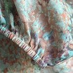 Cynthia Rowley Watercolor Abstract Floral Print Chiffon Blouse | Multicolor | S Photo 3