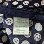 Lilly Pulitzer  NWT Women’s 8 Navy Blue White Squirt Print Lenna Poplin Tie Top Photo 5