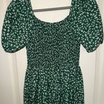 NWOT Green Floral Milkmaid Dress Photo 8