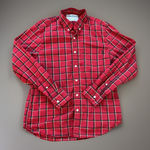 Chubbies  Red Plaid Button Down Long‎ Sleeve Shirt Women's Medium Photo 0