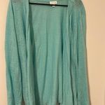 J.Jill Love Linen 100% Linen Light Blue Cardigan Size XL Photo 0