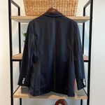 T Tahari NWT  Denim Knit Long Double Breasted Power Blazer, 12 Photo 9