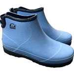 Sorel Rare Flood Plain Chukka Rubber Rain Boots Size 5 Blue and Black Waterproof Photo 0