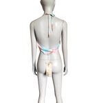 Micas NWT  Blue, Orange and Purple Halter Crop Top Photo 3