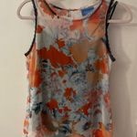 Simply Vera Vera Wang Sleeveless Floral Top XS Dopamine Boho Coconut Girl Fairy Orange Photo 0