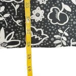 J. Jill Shirt Dress Small Black Floral Print Button Front Stretch Cotton Knit Black Photo 9