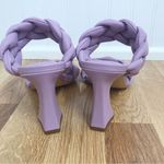 Marc Fisher Hammy Purple Braided Leather Heeled Slide Sandal Square Toe Size 6.5 Photo 5
