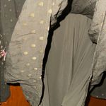 Chico's Olive Green Long Sleeve Embroidered Peasant Boho Dots top size 3 (XL) Photo 5