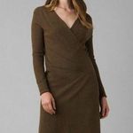 prAna Brown Bryce Bluff Long Sleeve Sweater Knit Wool Blend Dress Size Medium Photo 0