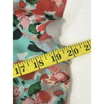 ALYX Dress Turqoise Floral/Denim Ruffle Cap Sleeve w/ Empire Waist Belt Size 14 Photo 8