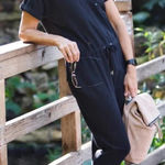 n:philanthropy Gingham Jumpsuit in Black Cat Size Large Photo 0