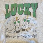 Always Lucky Oversized Sweatshirt Gray Green L Western Cowgirl Size L Photo 1