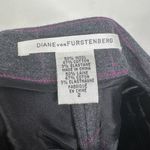Diane Von Furstenberg  Burnes Gray Pink Windowpane Wool Blend Trousers Pants Sz 2 Photo 4