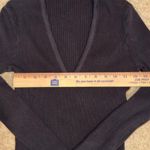 AGOLDE ‎ Tavi V-Neck Bodysuit Top Long Sleeve Ribbed Knit black size S Photo 3