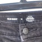 Old Navy  Rockstar High Rise Super Skinny Distressed Black Jeans Size 12 NWT Photo 4