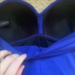 La Blanca  blue ruched halter one piece Photo 6