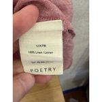 Poetry  Women's Red Linen Button Up Short Sleeve Shirt Size US 18 Normcore Lagen Photo 6