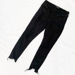 EXPRESS Midrise Black Ripped Skinny Jeans Photo 0