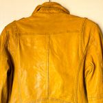 Mauritius Wild 2 RF Leather Moto Jacket Lambskin Sunrise Yellow Medium EUC Photo 9